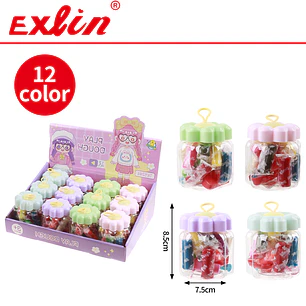 Set de Masa Moldeable Infantil 12 Colores en Frasco Flor 