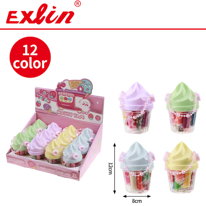 Set de Masa Moldeable Infantil 12 Colores en Copa Helado  1