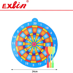 Juego de Tiro al Blanco Infantil con Dardos Seguros de Sopapa 24 cm 
