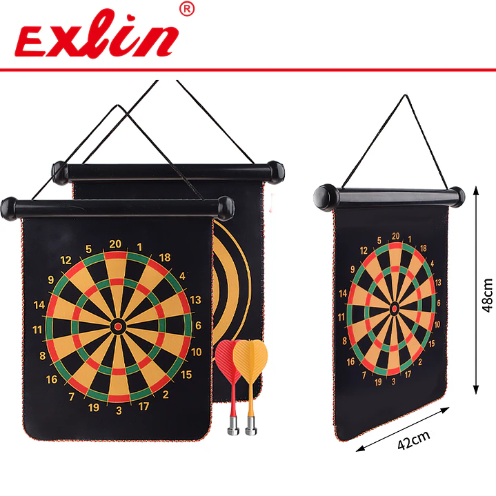 Juego de Tiro al Blanco Magnético XL Enrollable 48x42 cm con Dardos Imantados  1