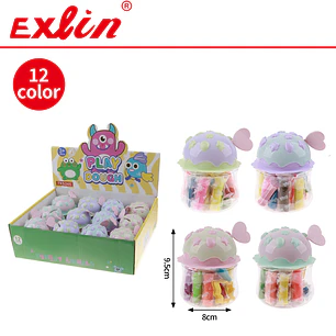 Set de Masa Moldeable Infantil 12 Colores en Frasco Monstruo con Moldes 