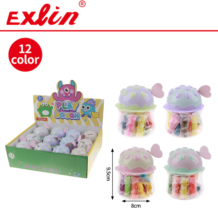 Set de Masa Moldeable Infantil 12 Colores en Frasco Monstruo con Moldes  1