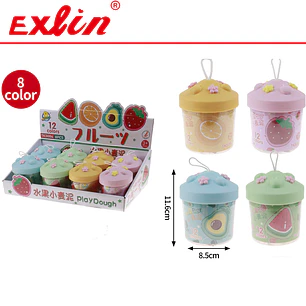 Masa Moldeable Infantil 8 Colores con Moldes en Pote Tapa Flor