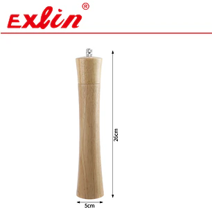 Molinillo de Sal y Pimienta de Madera Natural Alto (26 cm)