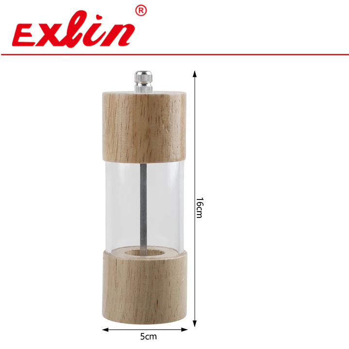 Molinillo de Sal y Pimienta Mixto de Madera y Acrílico (16 cm)  1