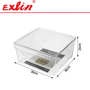 Caja Organizadora de Refrigerador Cuadrada Transparente Acreditable 