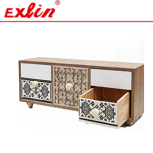 Mueble Joyero Organizador de Madera de 3 Cajones