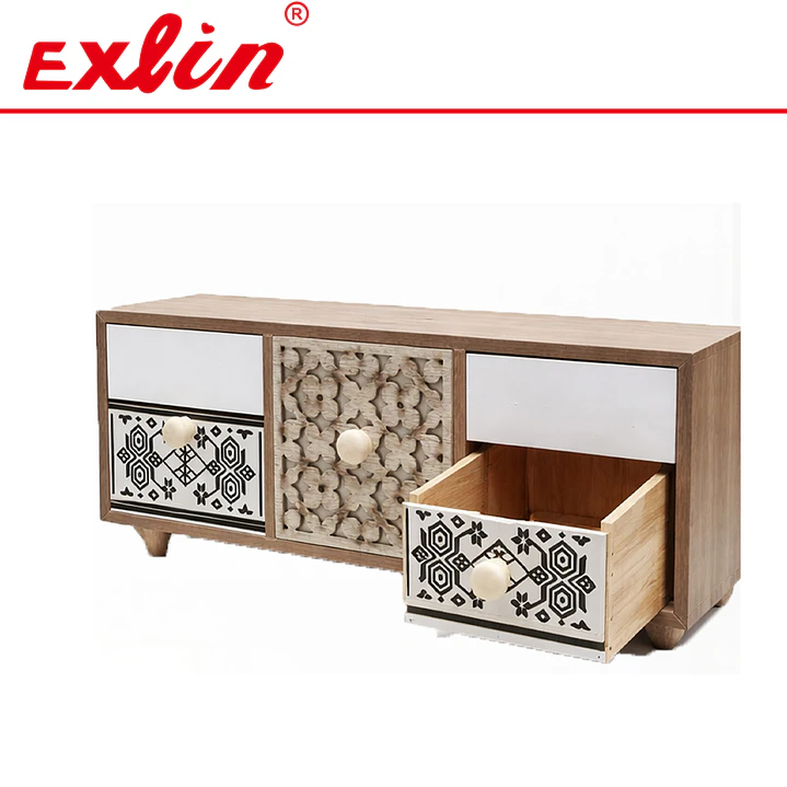 Mueble Joyero Organizador de Madera de 3 Cajones 1