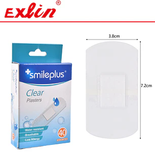 Parches Curitas Traslucidos Impermeables Surtidos Smileplus 