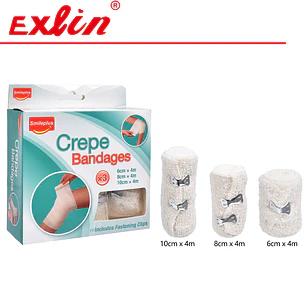 Set de Vendas Elásticas Crepé Quirúrgicas Smileplus