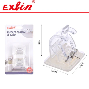 Soportes Adhesivos Transparentes para Barra de Cortina de Baño Exlin 