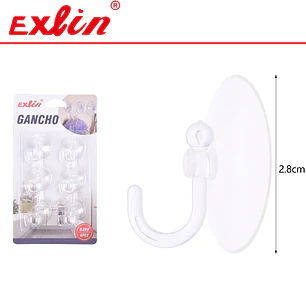 Micro Ganchos Adhesivos Transparentes Exlin