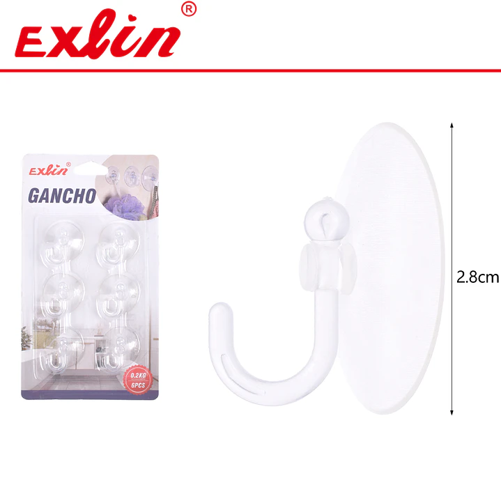 Micro Ganchos Adhesivos Transparentes Exlin 1