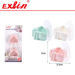 Soportes Adhesivos para Mopa y Escoba Exlin 