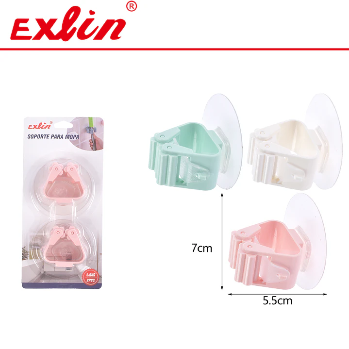 Soportes Adhesivos para Mopa y Escoba Exlin  1