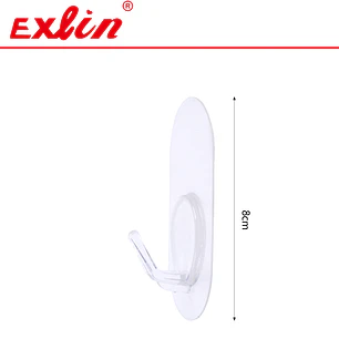 Gancho Adhesivo Transparente Ovalado Exlin