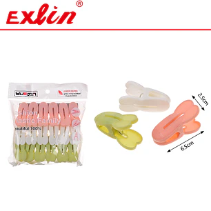 Pack Pinzas Plásticas Forma Corazón para Ropa 