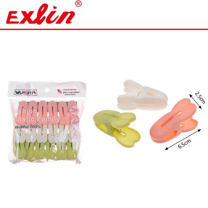 Pack Pinzas Plásticas Forma Corazón para Ropa  1