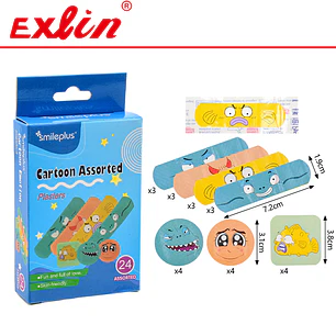 Caja de Parches Curitas Infantiles Smileplus 