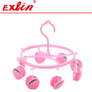 Colgador Organizador Redondo con Clips de Frutilla 