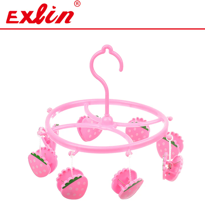 Colgador Organizador Redondo con Clips de Frutilla  1