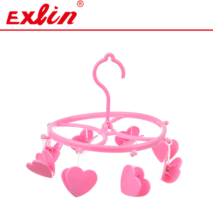 Colgador Organizador Redondo con Clips de Corazón 1