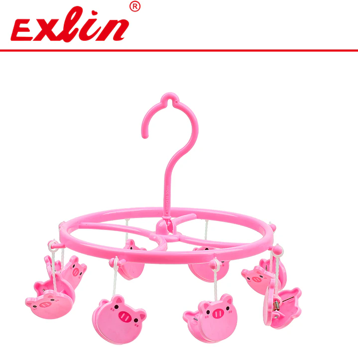 Colgador Organizador Redondo con Clips de Cerdito 1