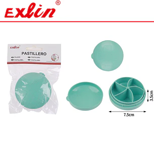 Pastillero Portátil Redondo de 6 Compartimentos