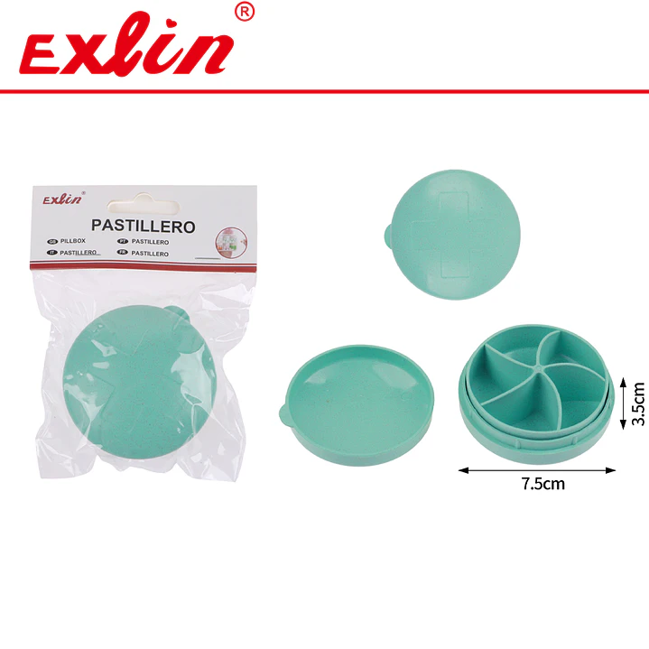 Pastillero Portátil Redondo de 6 Compartimentos 1