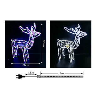 Reno Navideño LED Decorativo 90 cm con Luz Blanca o Multicolor 