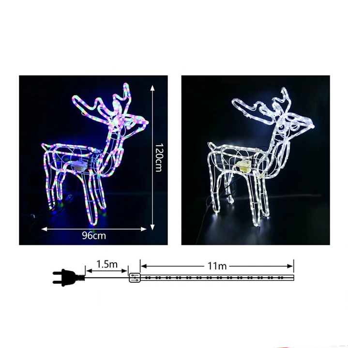 Reno Navideño LED Decorativo 120 cm con Luz Blanca o Multicolor 1