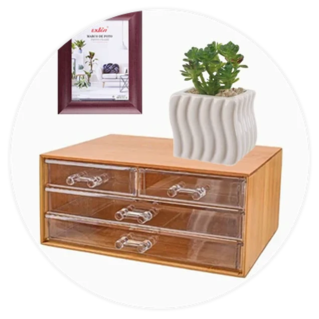 Objetos de decoración y organizadores para el hogar