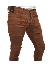 Jeans terracota , elasticado, slim fit