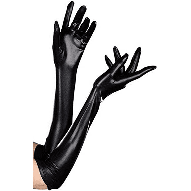 ﻿GUANTES NEGROS METALIZADOS