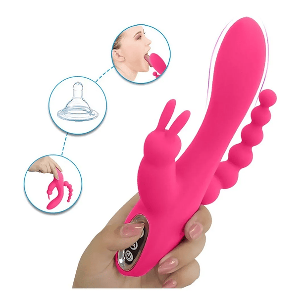 VIBRADOR TRIPLE ESTIMULO 3
