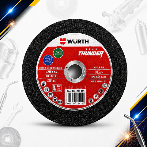 Disco de corte 180mm 7"