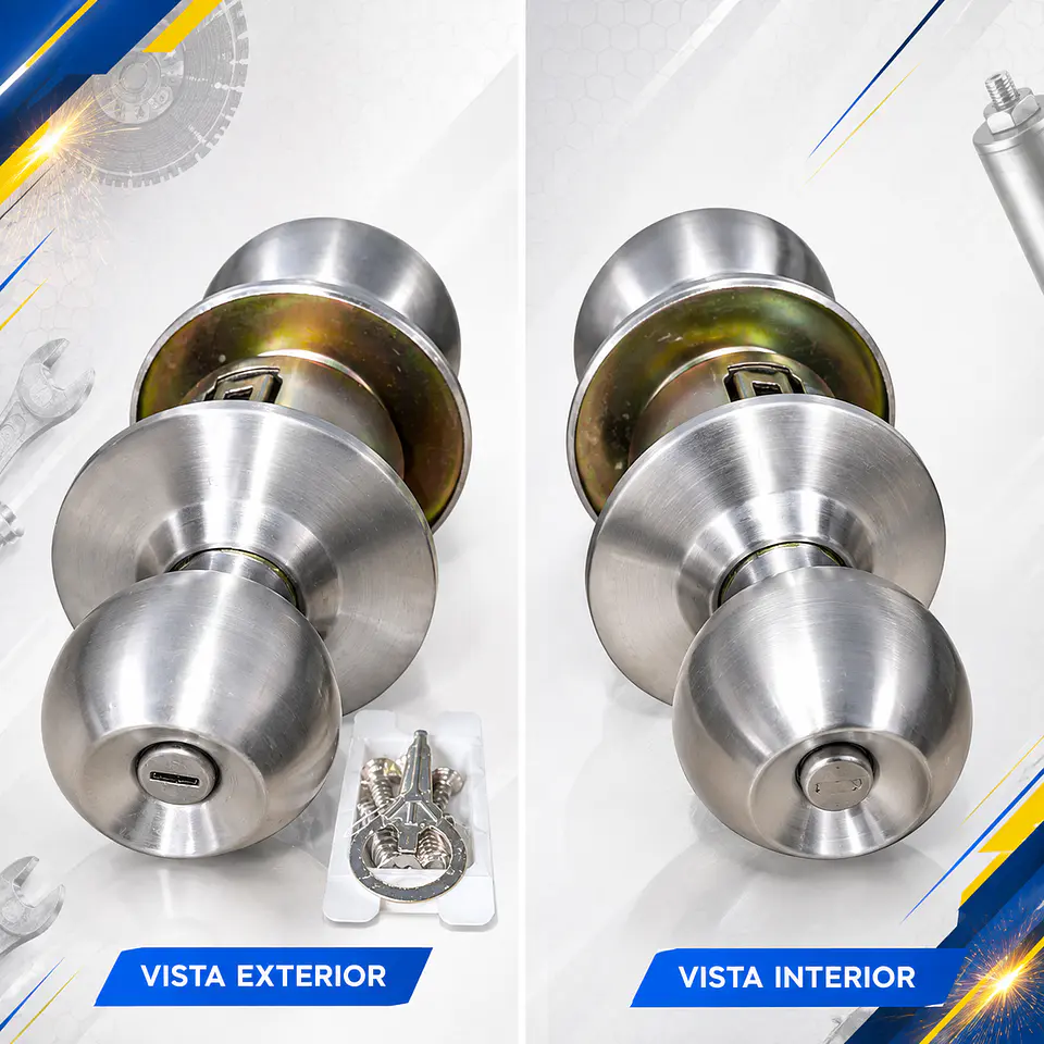Cerradura Cilindrica 101-bk-ss Baño inox 1