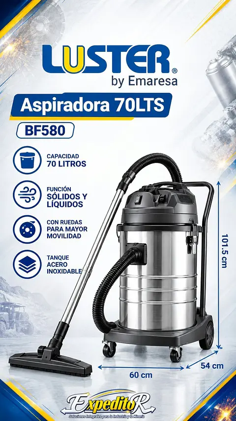 Aspiradora Luster 70Lts BF580