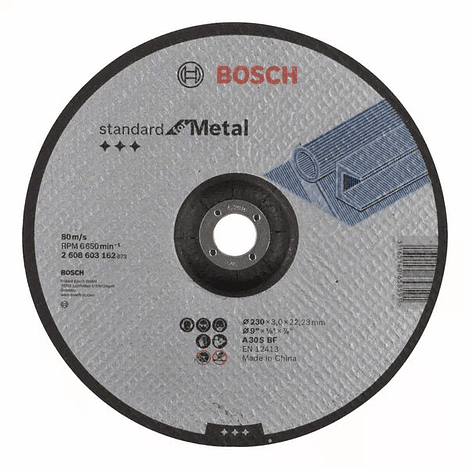 Disco de corte curvo para metal 230mm Standard for Metal BOSCH