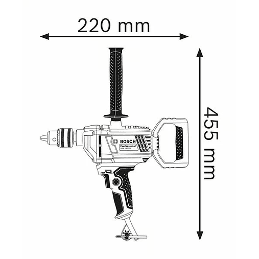 Berbequim e misturador GBM 1600 RE BOSCH 2