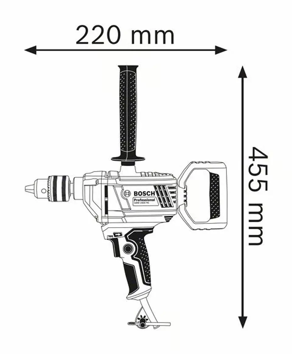 Berbequim e misturador GBM 1600 RE BOSCH 2