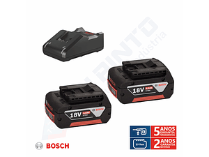 Conjunto 2 baterias 18V 4.0 Ah e carregador BOSCH