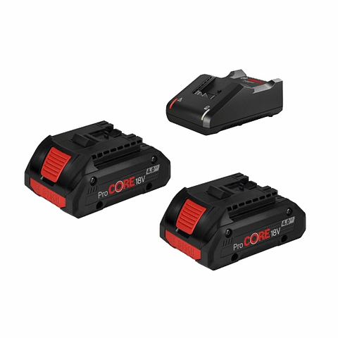 Conjunto 2 baterias ProCORE 18V 4.0Ah e carregador BOSCH