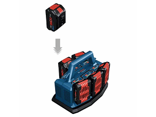 Multicarregador de 18 Volts GAL 18V6-80 BOSCH