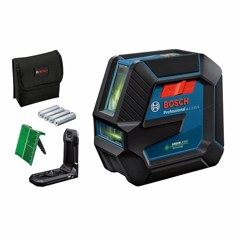 Nivel Laser de 2 linhas verdes GLL 2-15 G BOSCH