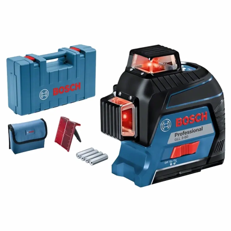 Nivel Laser de 3 linhas vermelhas GLL 3-80 BOSCH 1