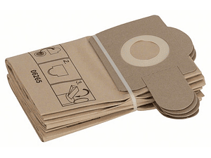 Filtro papel PAS 11-21/12-17/12-27F:5uds BOSCH