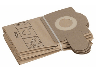 Filtro papel PAS 11-21/12-17/12-27F:5uds BOSCH