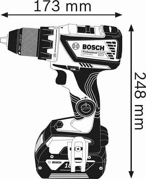 Aparafusadora Berbequim sem escovas 18V GSR 18V-60 C BOSCH