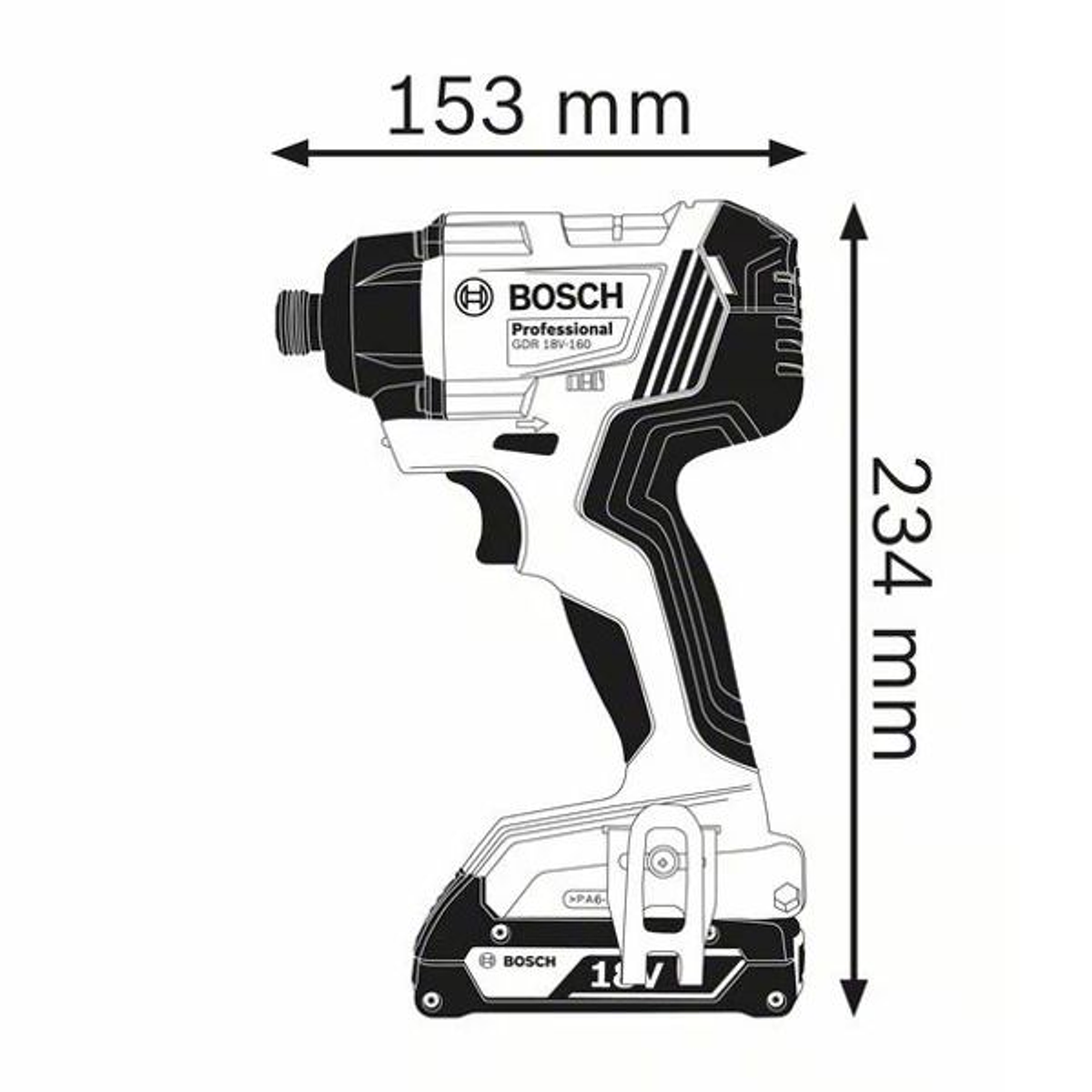Bosch GDR 18V-200 Aparafusadora de Impacto 18V 1/4″ – Ferrai Loja